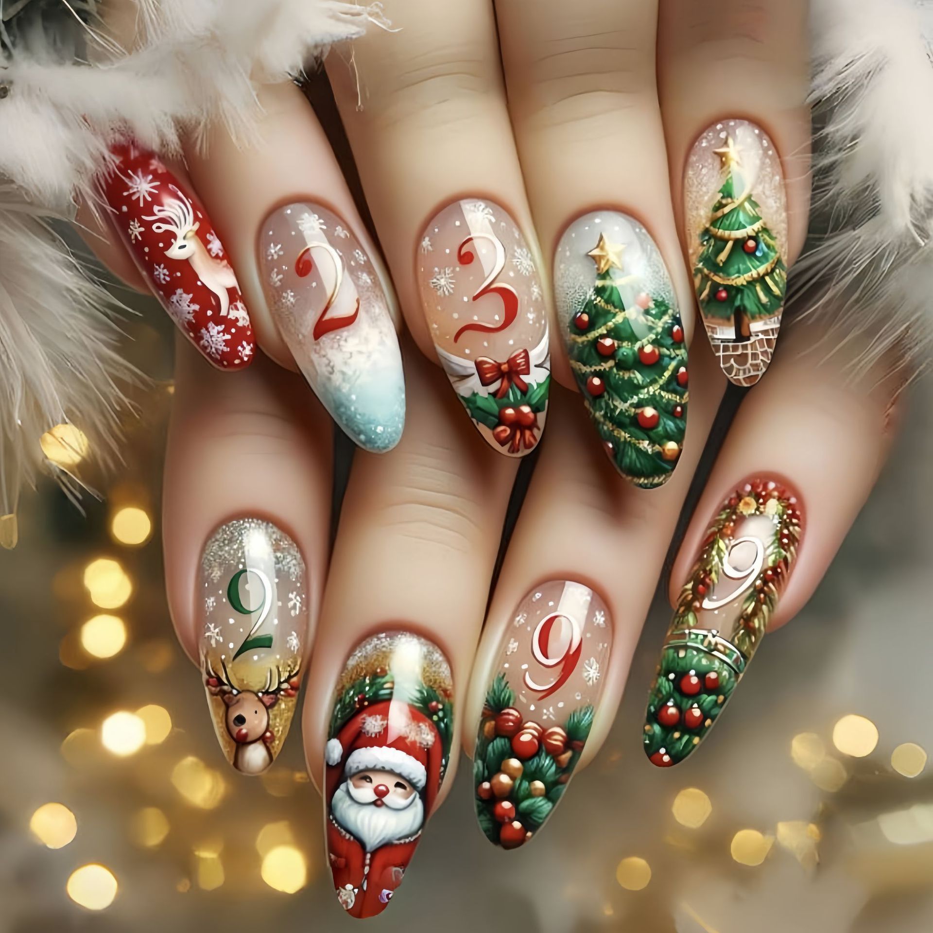 Uñas postizas medianas para fi - Christmas Tree Artificial reseña y precio