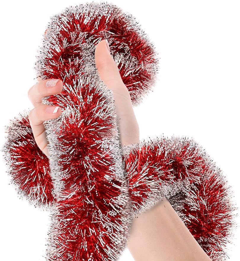 Serpentinas metálicas navideña - Tinsel Garland Decoration reseña y precio