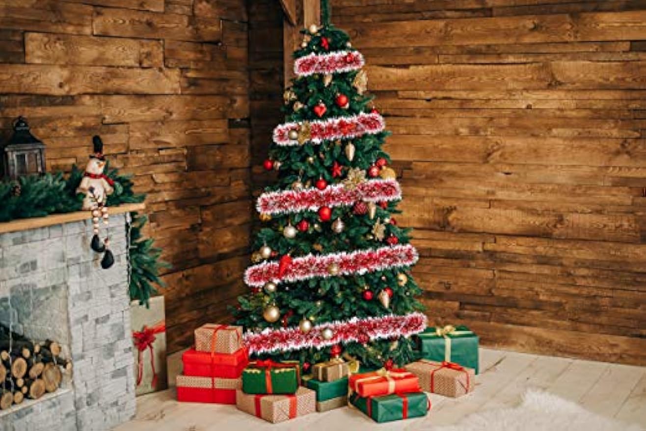 Serpentinas metálicas navideña - Tinsel Garland Decoration reseña y precio