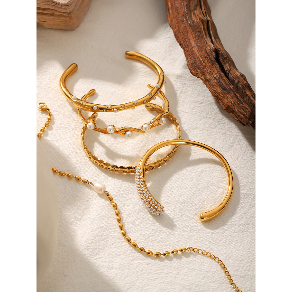 Conjunto de pulseras de perlas - Gift Box Wrap Set reseña y precio