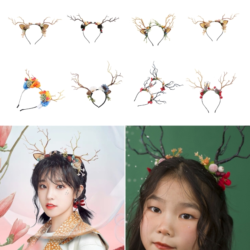 Diadema navideña con forma ast - Reindeer Antlers Headband reseña y precio