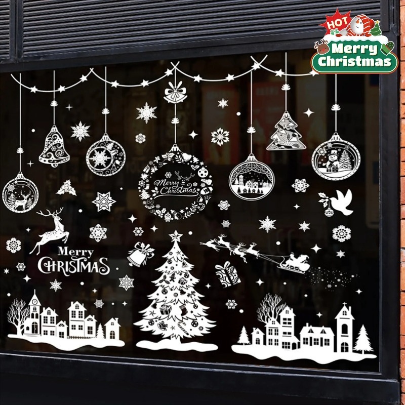 9 Hojas, 243 Piezas, Adhesivos - Snowflake Window Decal reseña y precio