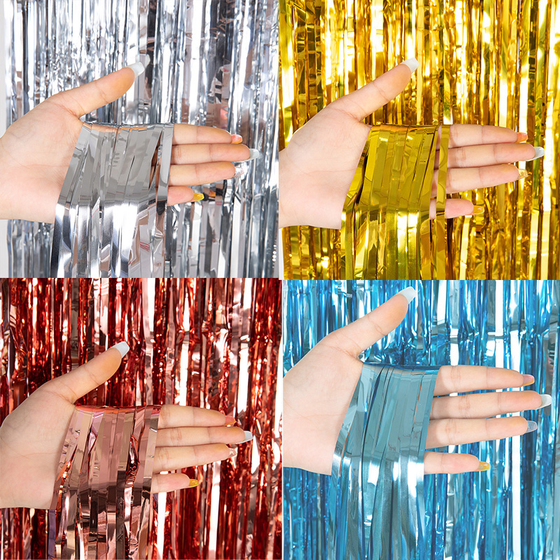 Cortinas de Flecos Metálicos d - Tinsel Garland Decoration reseña y precio