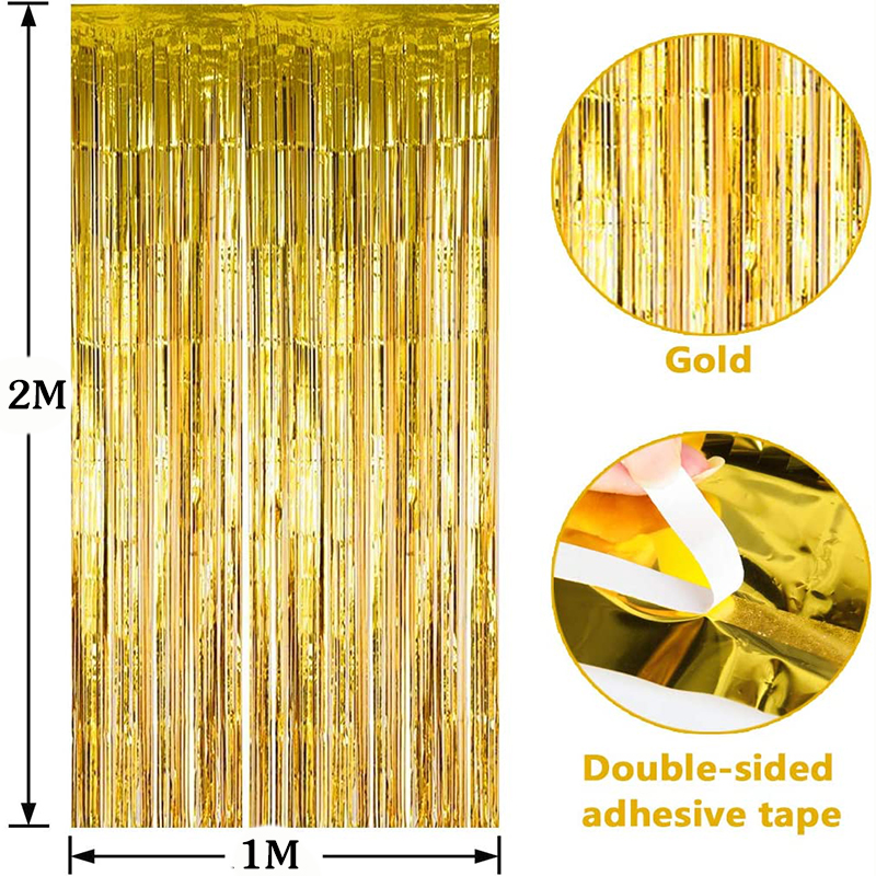 Cortinas de Flecos Metálicos d - Tinsel Garland Decoration reseña y precio