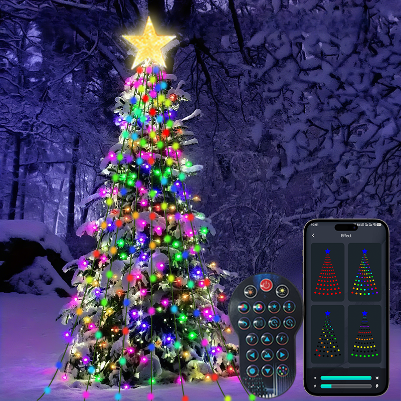 7FT 400LEDs Luces inteligentes - Star Tree Topper reseña y precio