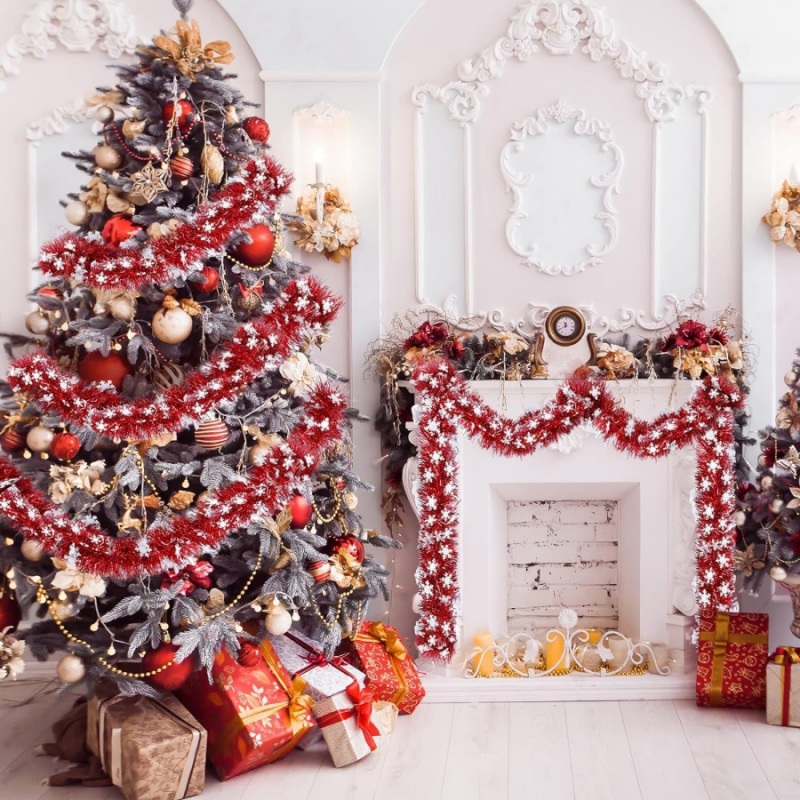 Oropel de Navidad, guirnalda r - Tinsel Garland Decoration reseña y precio
