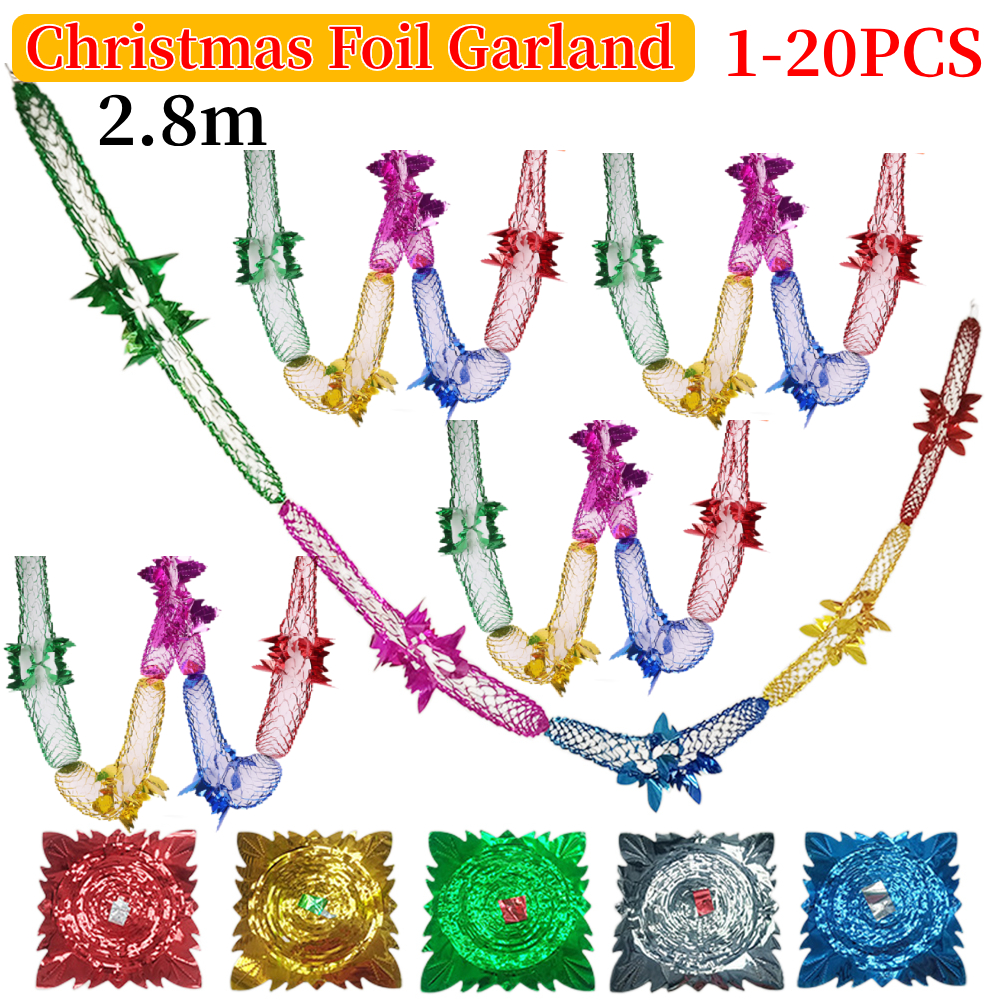 Guirnalda de papel de aluminio - Tinsel Garland Decoration reseña y precio