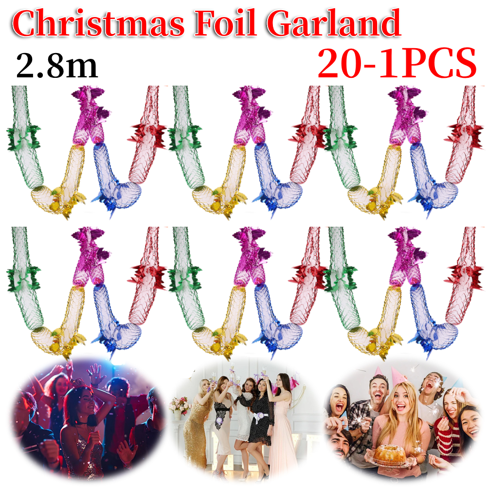 Guirnalda de papel de aluminio - Tinsel Garland Decoration reseña y precio