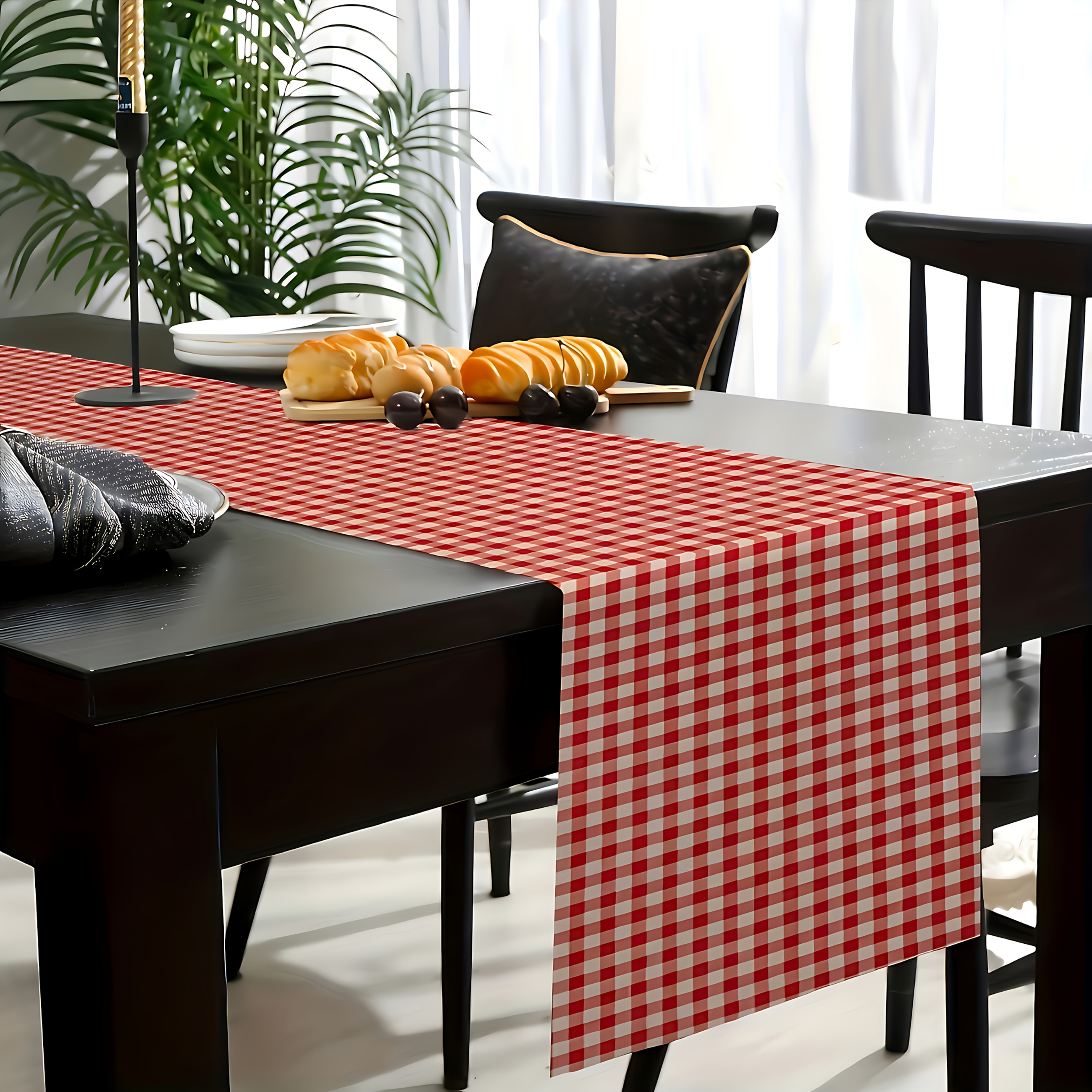 Camino de mesa clásico a cuadr - Christmas Table Runner reseña y precio