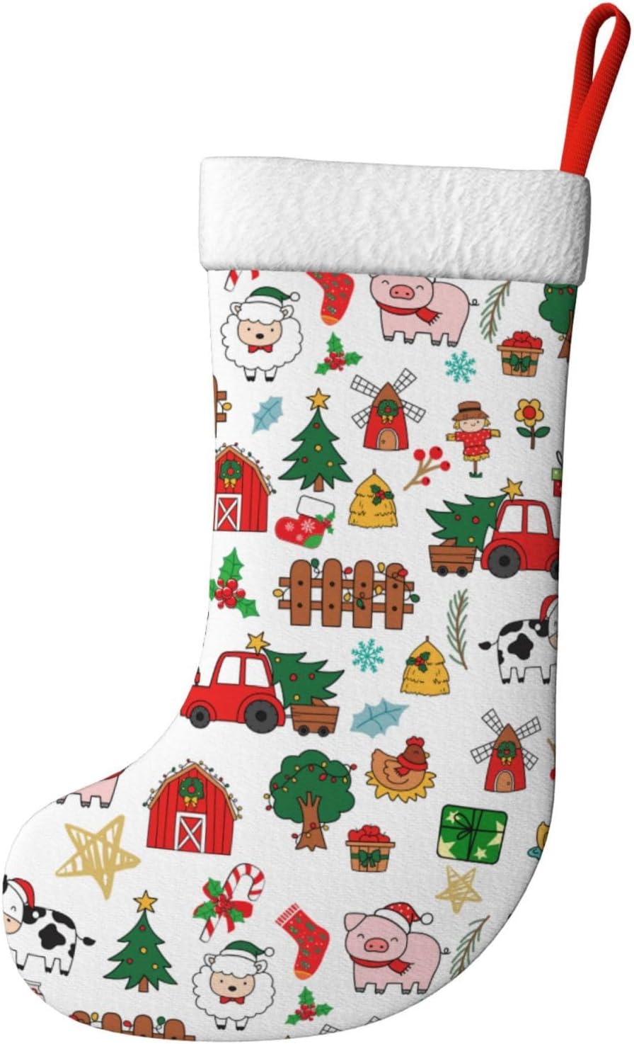 Medias navideñas de animales d - Christmas Stocking Hanging reseña y precio