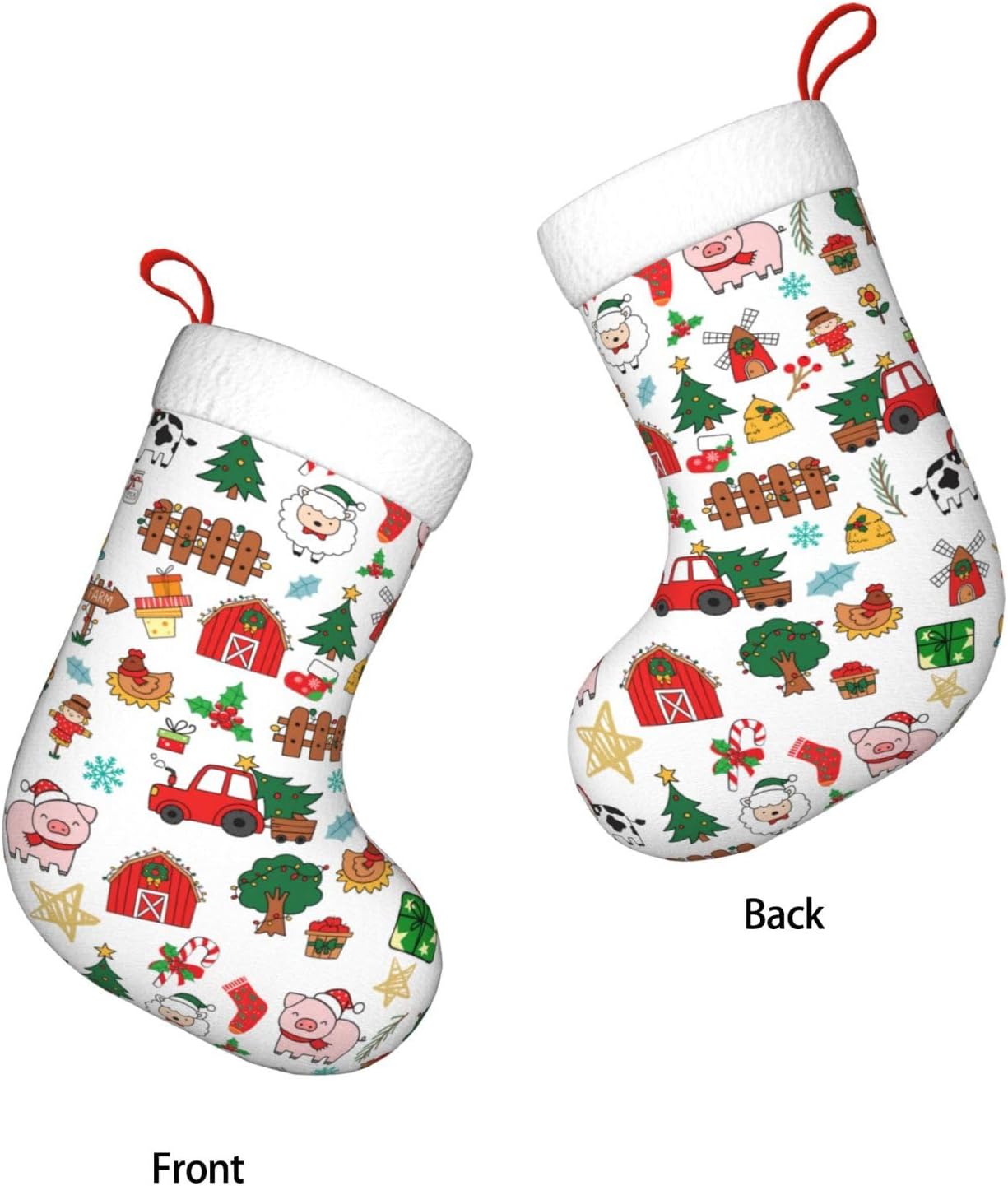 Medias navideñas de animales d - Christmas Stocking Hanging reseña y precio