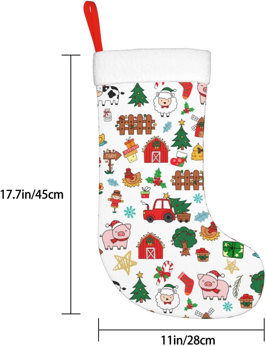 Medias navideñas de animales d - Christmas Stocking Hanging reseña y precio