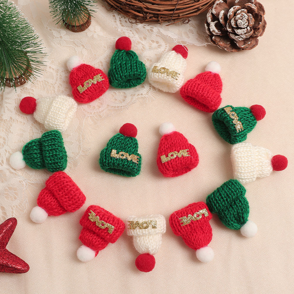 5/10 Uds. De decoración navide - Santa Hat Plush reseña y precio
