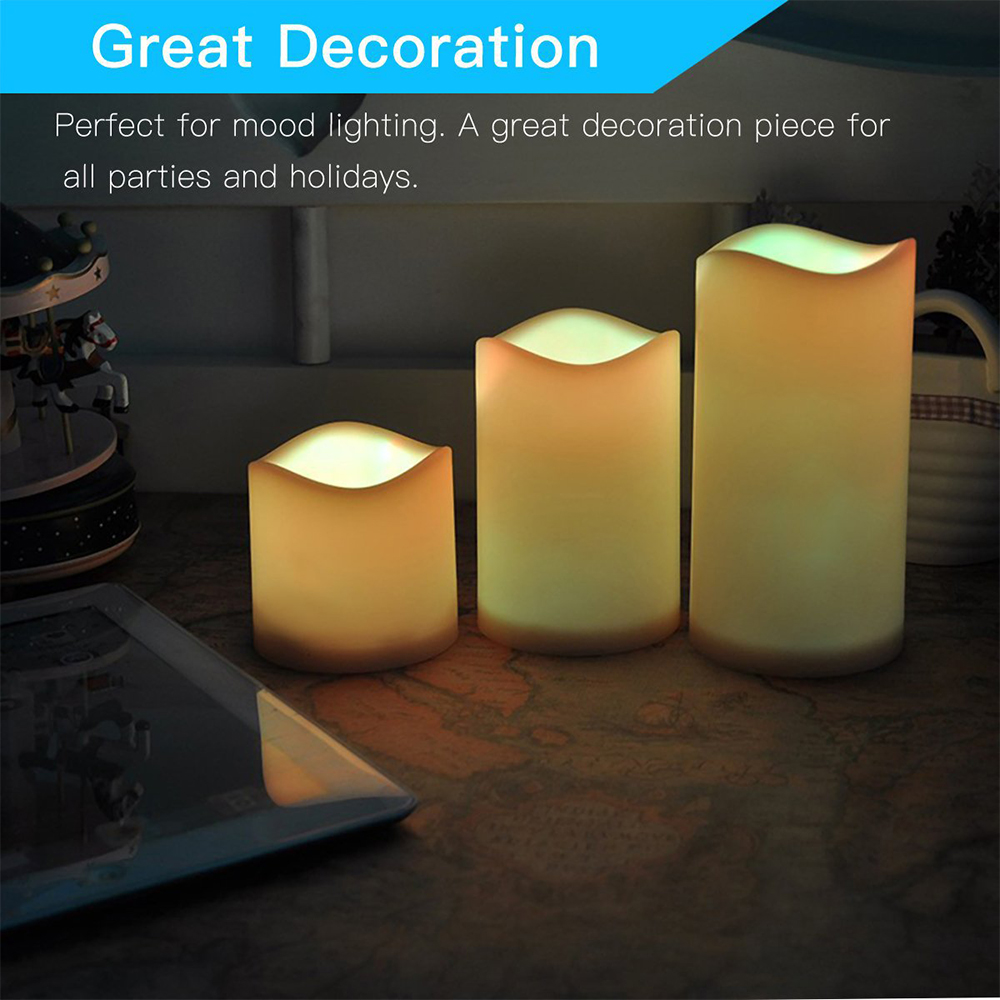 Juego de 3 Velas LED sin Llama - Holiday Candle Set reseña y precio
