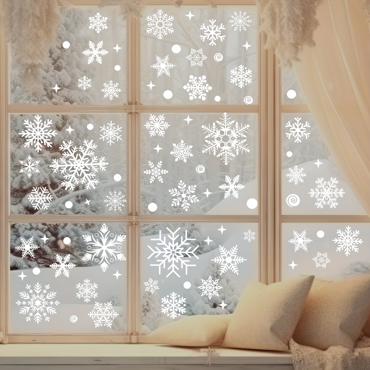 Pegatinas adhesivas estáticas  - Snowflake Window Decal reseña y precio