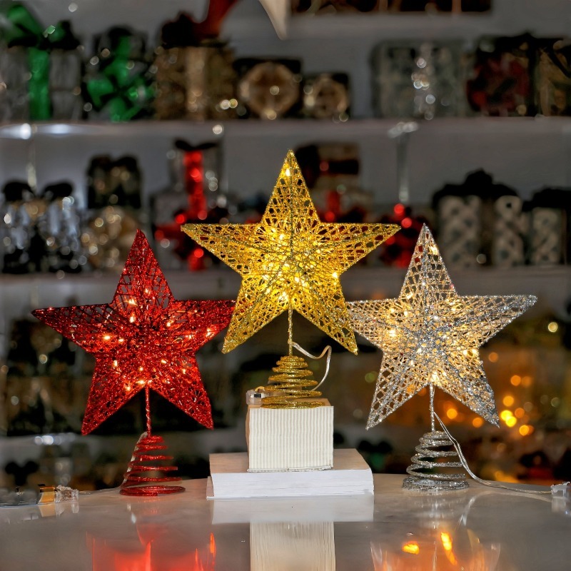 Adorno de estrella con purpuri - Star Tree Topper reseña y precio