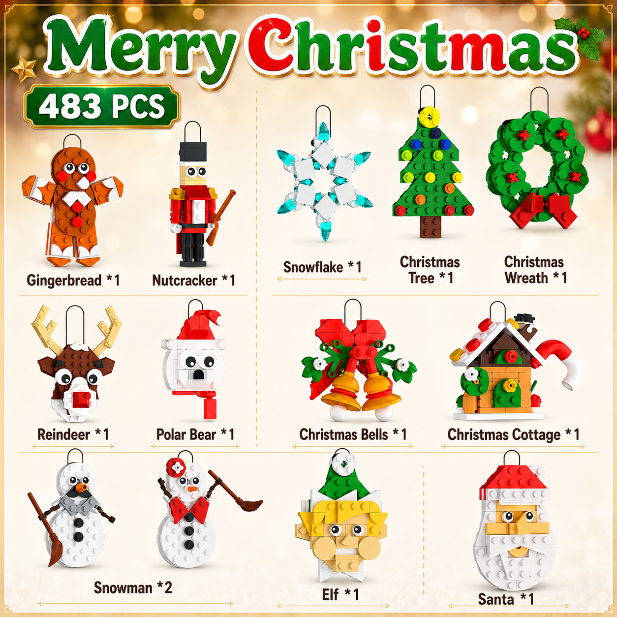 Juego de Bloques de Construcci - Christmas Stocking Hanging reseña y precio