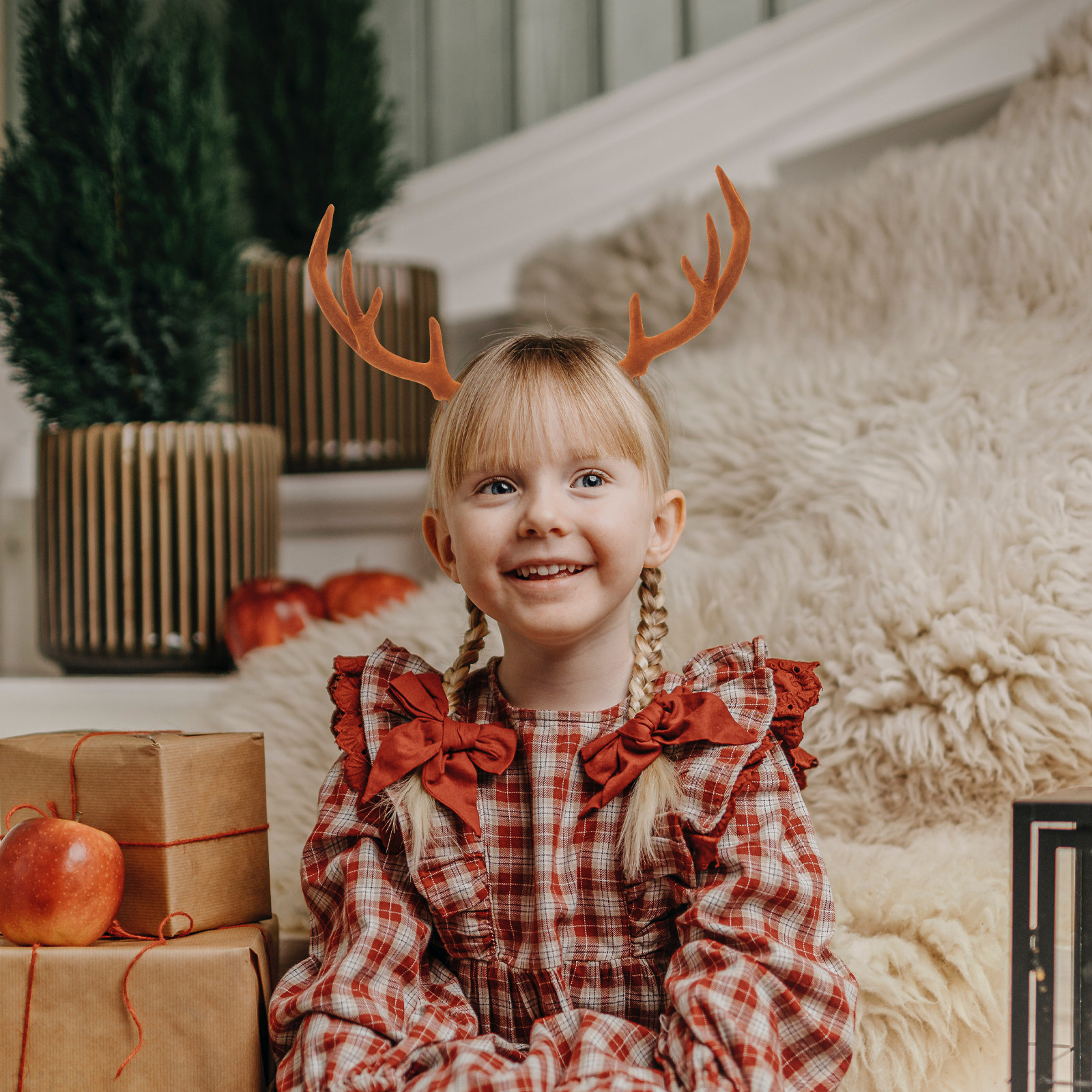 1 par de diademas navideñas ar - Reindeer Antlers Headband reseña y precio