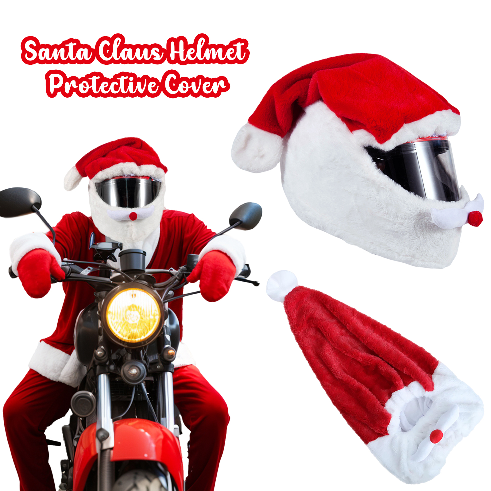 Casco de motocicleta cálido pe - Santa Hat Plush reseña y precio