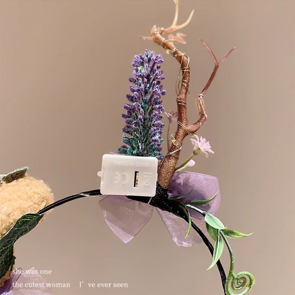 Diadema navideña LED de felpa, - Reindeer Antlers Headband reseña y precio