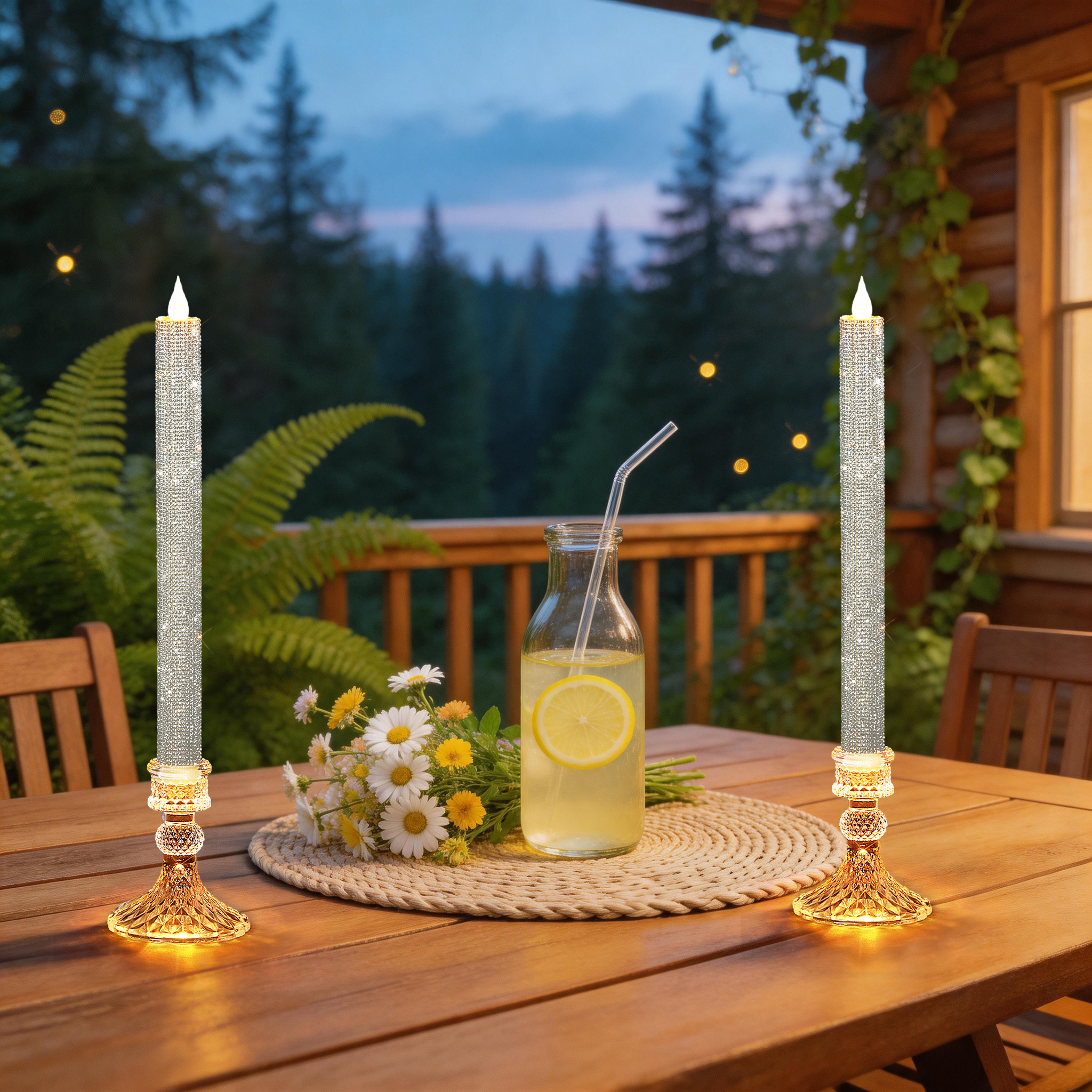 Juego de 2 velas cónicas sin l - Holiday Candle Set reseña y precio