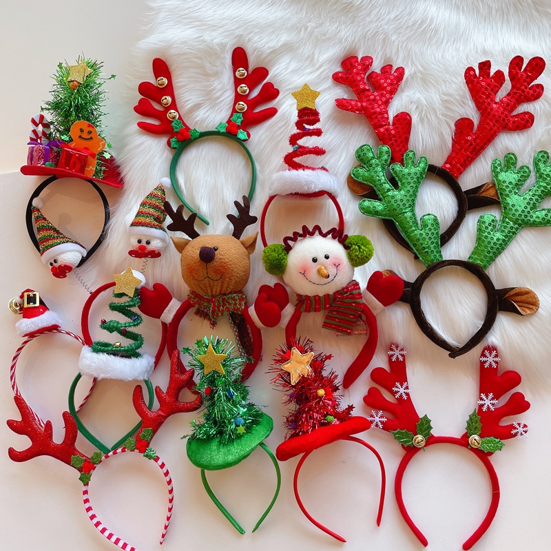 1-15 Diademas Navideñas con Di - Reindeer Antlers Headband reseña y precio
