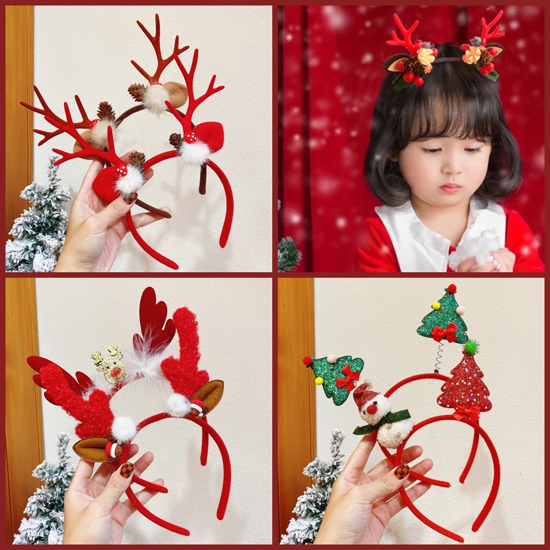 1-15 Diademas Navideñas con Di - Reindeer Antlers Headband reseña y precio