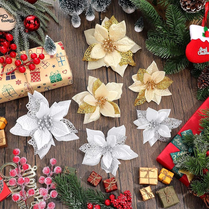 10 Uds. De flores artificiales - Christmas Wreath Fake reseña y precio