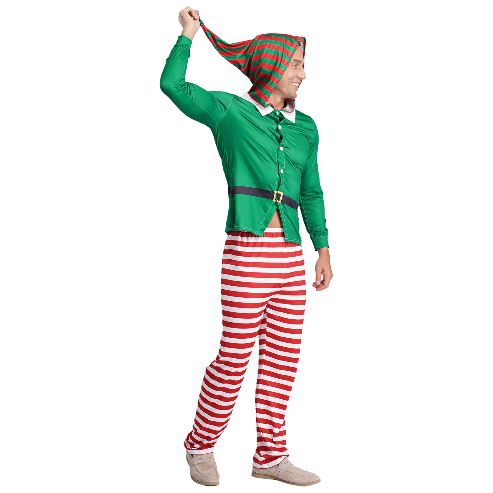Pijamas de elfo de Navidad par - Elf Costume Christmas reseña y precio