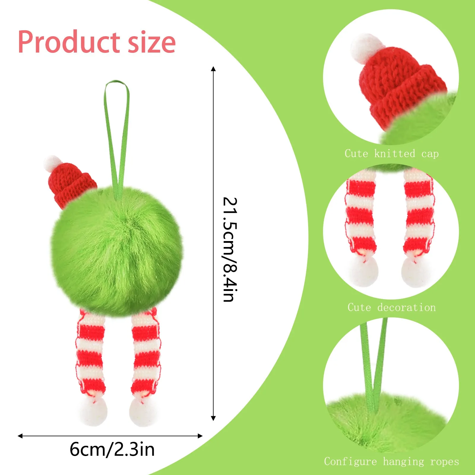Navidad verde bola larga de fe - Santa Hat Plush reseña y precio