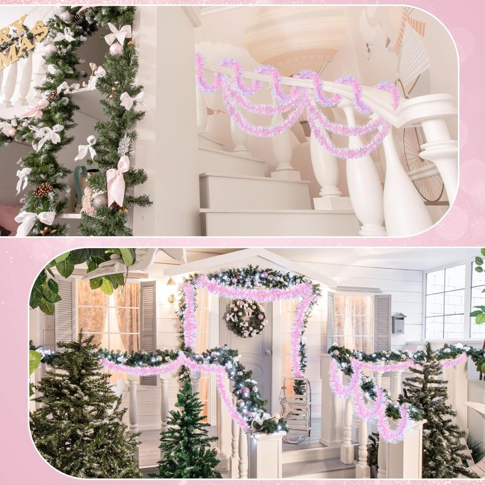 Tira de decoración navideña de - Tinsel Garland Decoration reseña y precio