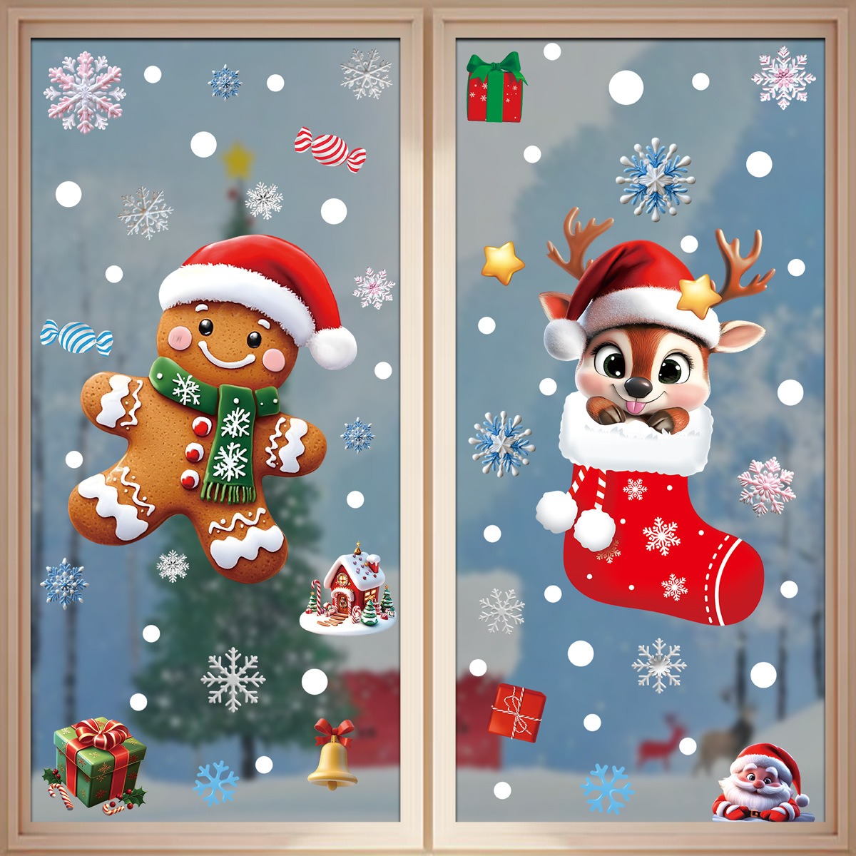 Pegatinas navideñas para venta - Snowflake Window Decal reseña y precio