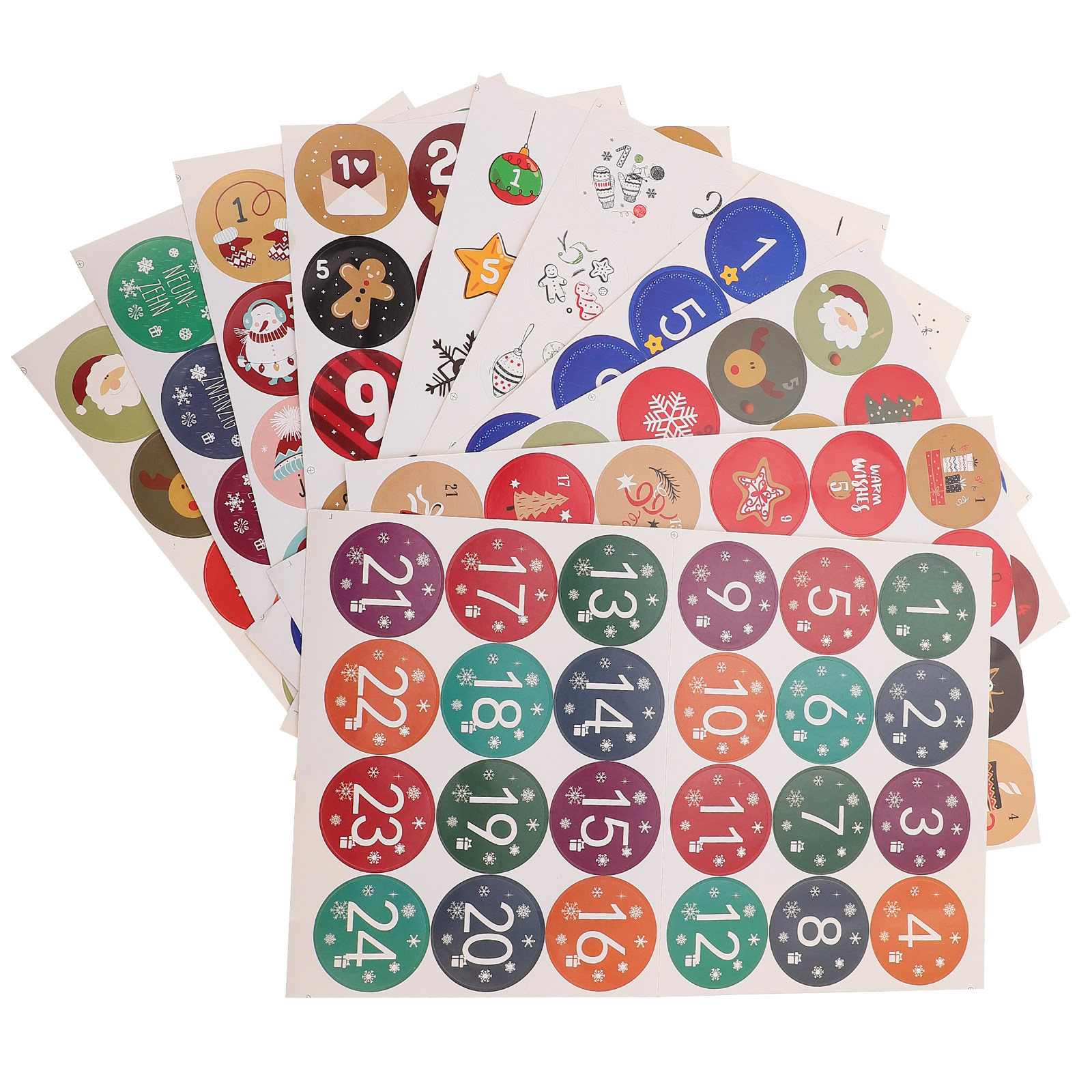 10 hojas de calcomanías redond - Advent Calendar Gift reseña y precio