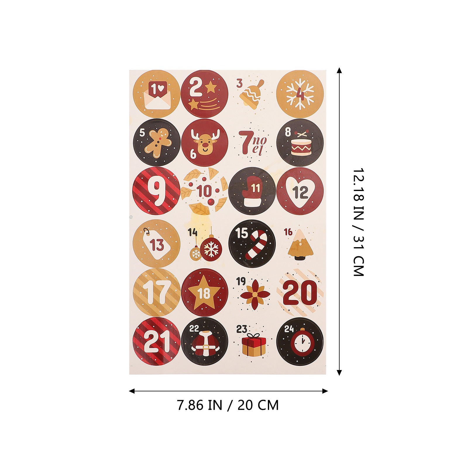 10 hojas de calcomanías redond - Advent Calendar Gift reseña y precio