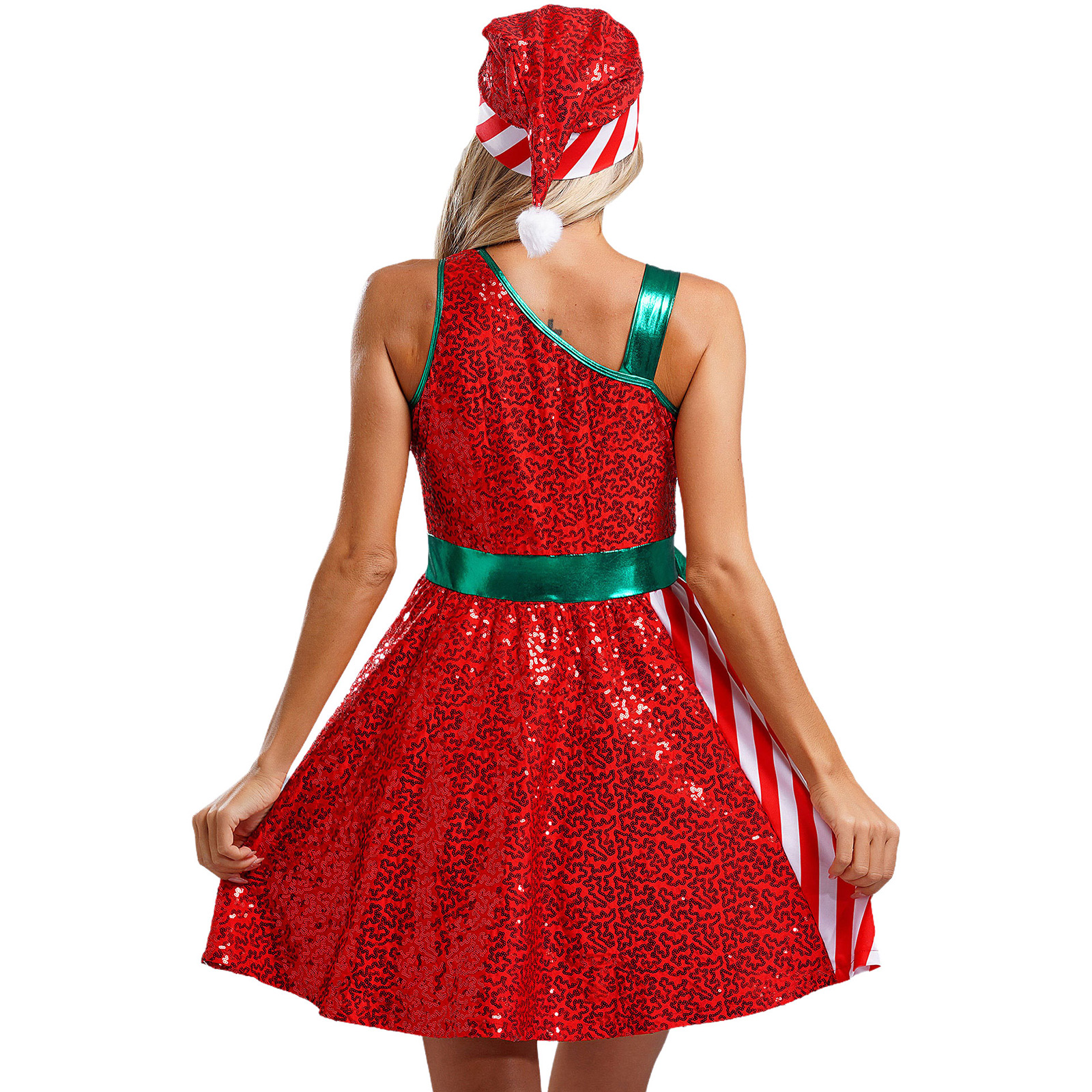 Vestido navideño de Papá Noel, - Elf Costume Christmas reseña y precio
