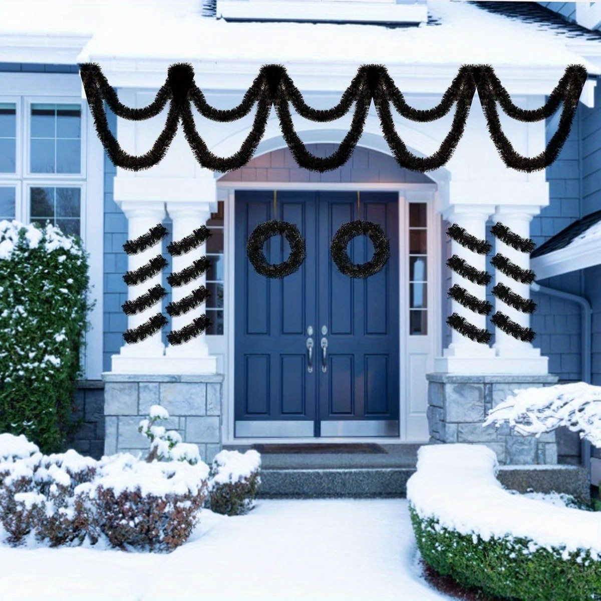 Guirnalda de Oropel Negro Metá - Tinsel Garland Decoration reseña y precio