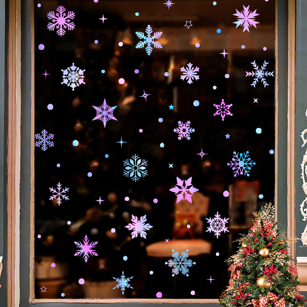 Pegatina de pared de copos de  - Snowflake Window Decal reseña y precio