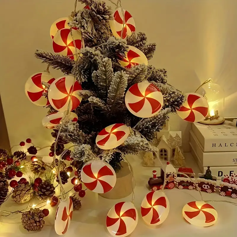 6m 40 LEDS bastón de caramelo  - Led Fairy String Lights reseña y precio