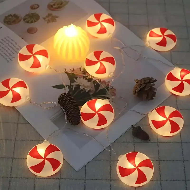 6m 40 LEDS bastón de caramelo  - Led Fairy String Lights reseña y precio