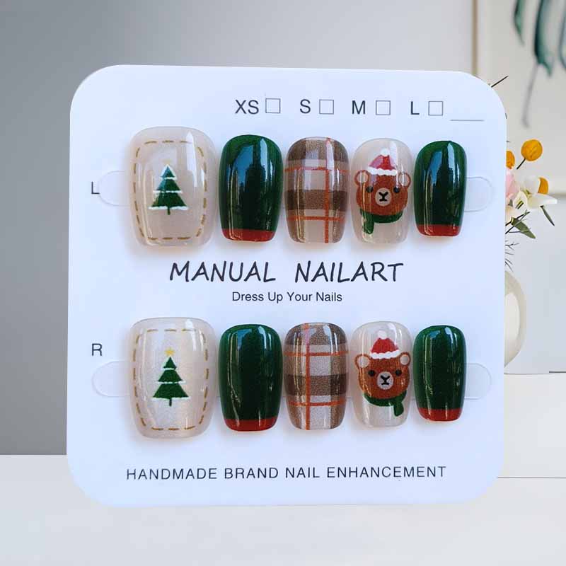 10 Uds. De uñas postizas desmo - Christmas Tree Artificial reseña y precio