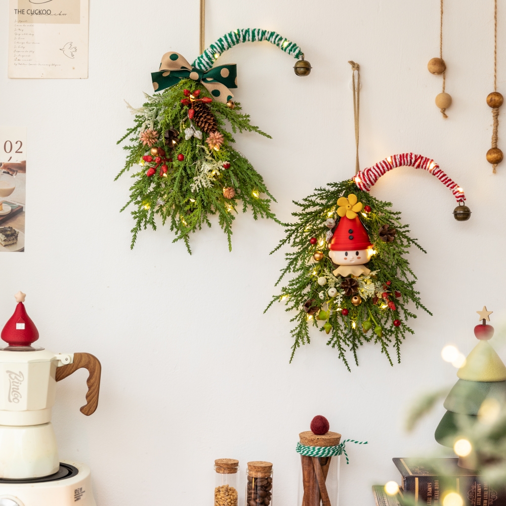 Aguja de pino Artificial, somb - Christmas Wreath Fake reseña y precio