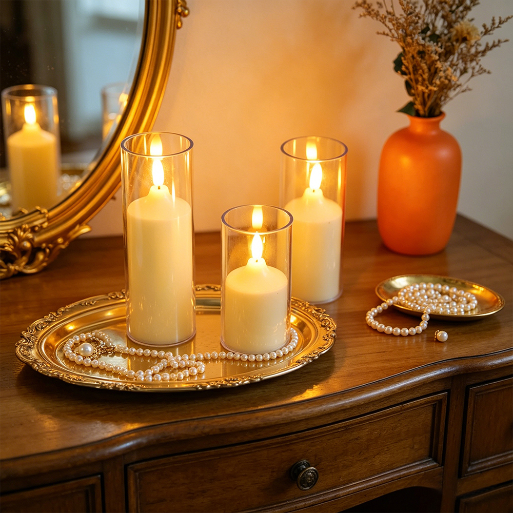 Juego de 3 Velas LED sin Llama - Holiday Candle Set reseña y precio