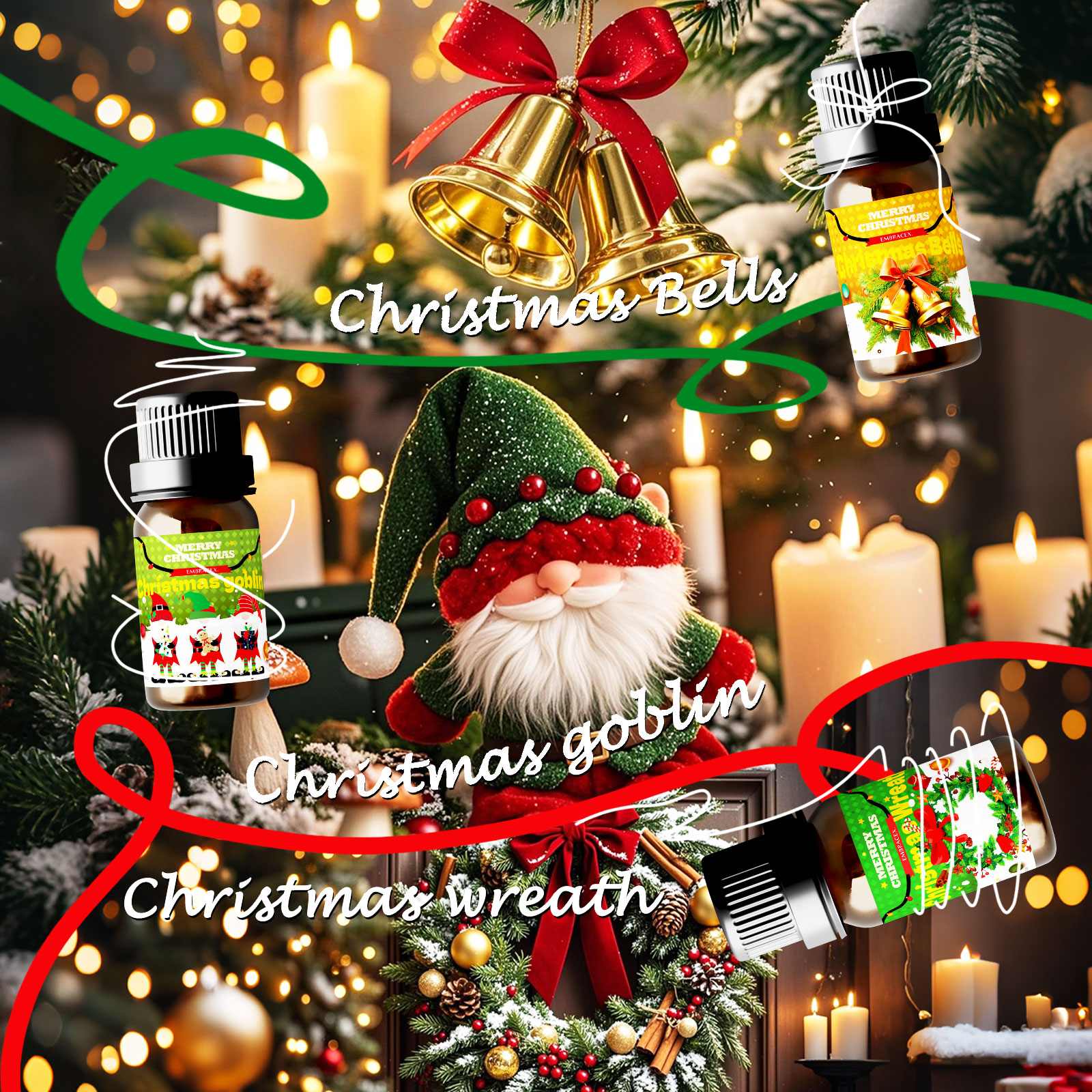 Aceite esencial de Duende Navi - Holiday Candle Set reseña y precio