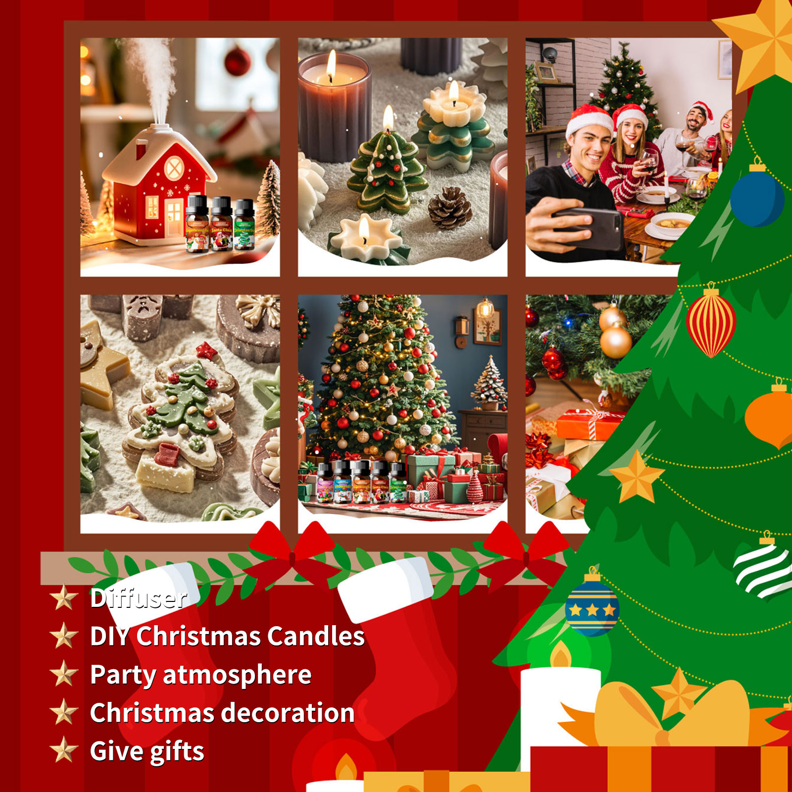 Aceite esencial de Duende Navi - Holiday Candle Set reseña y precio