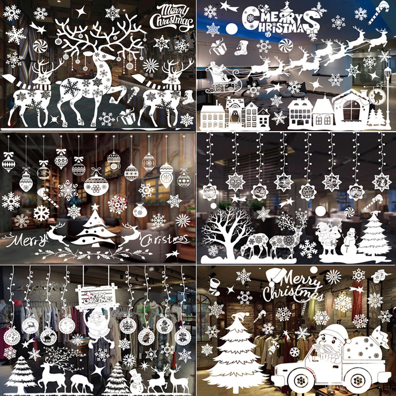 Pegatinas de decoración navide - Snowflake Window Decal reseña y precio