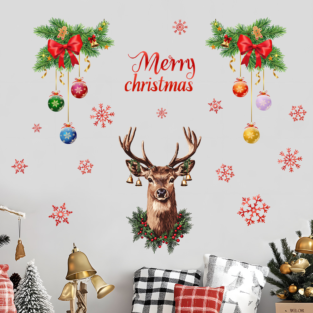 Pegatina de pared con cabeza d - Snowflake Window Decal reseña y precio