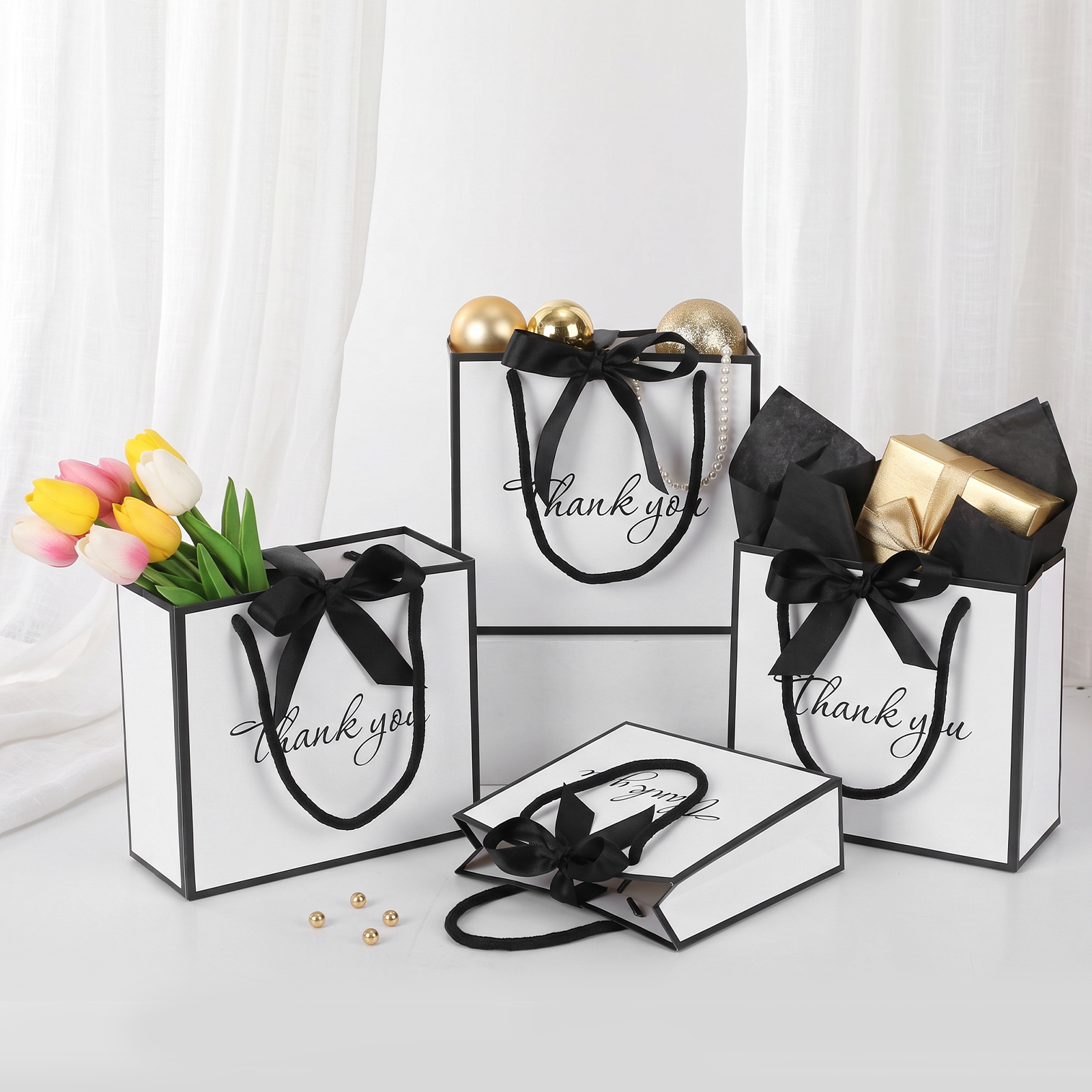 Paquete de 50 Bolsas de Regalo - Ribbon Bow Gift reseña y precio