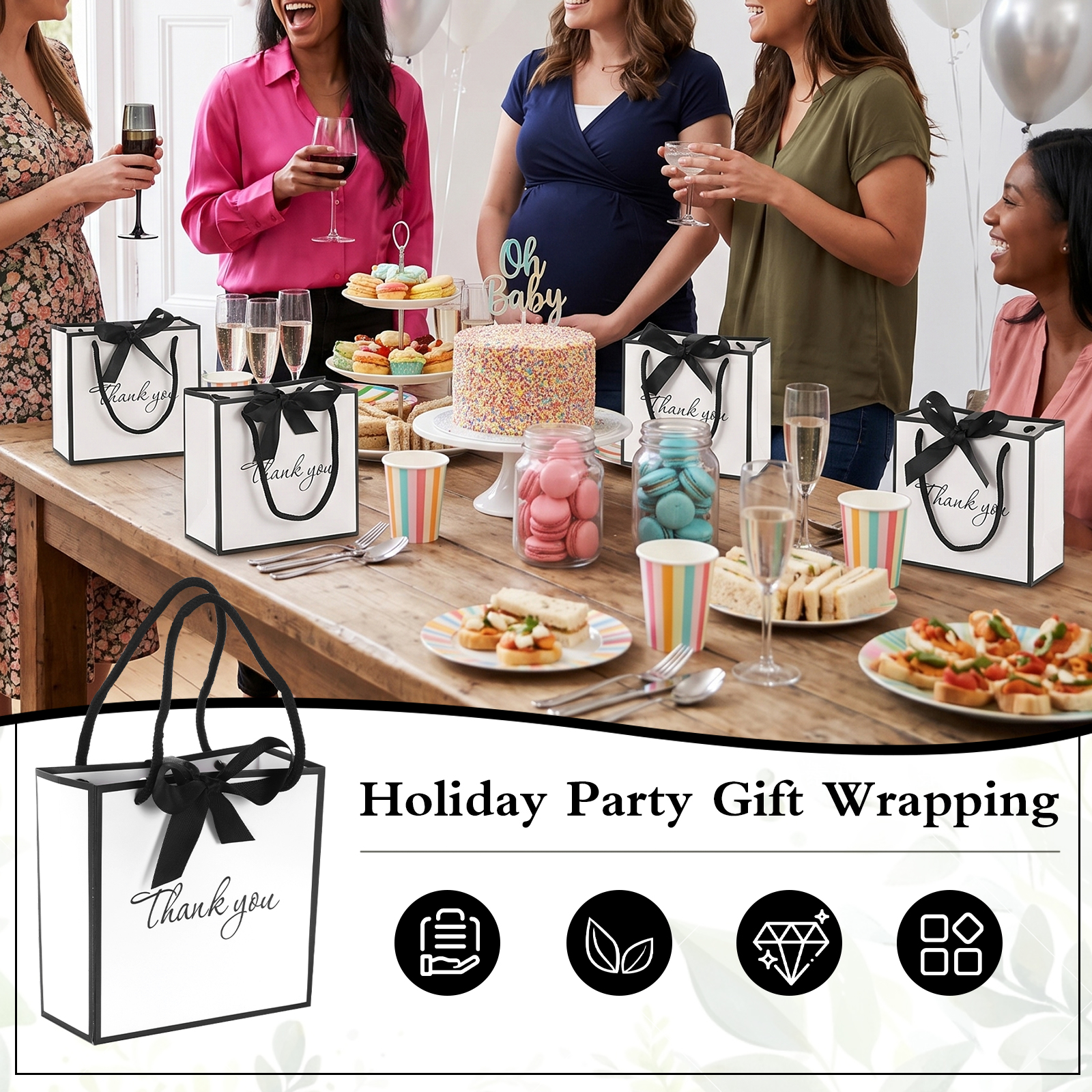 Paquete de 50 Bolsas de Regalo - Ribbon Bow Gift reseña y precio