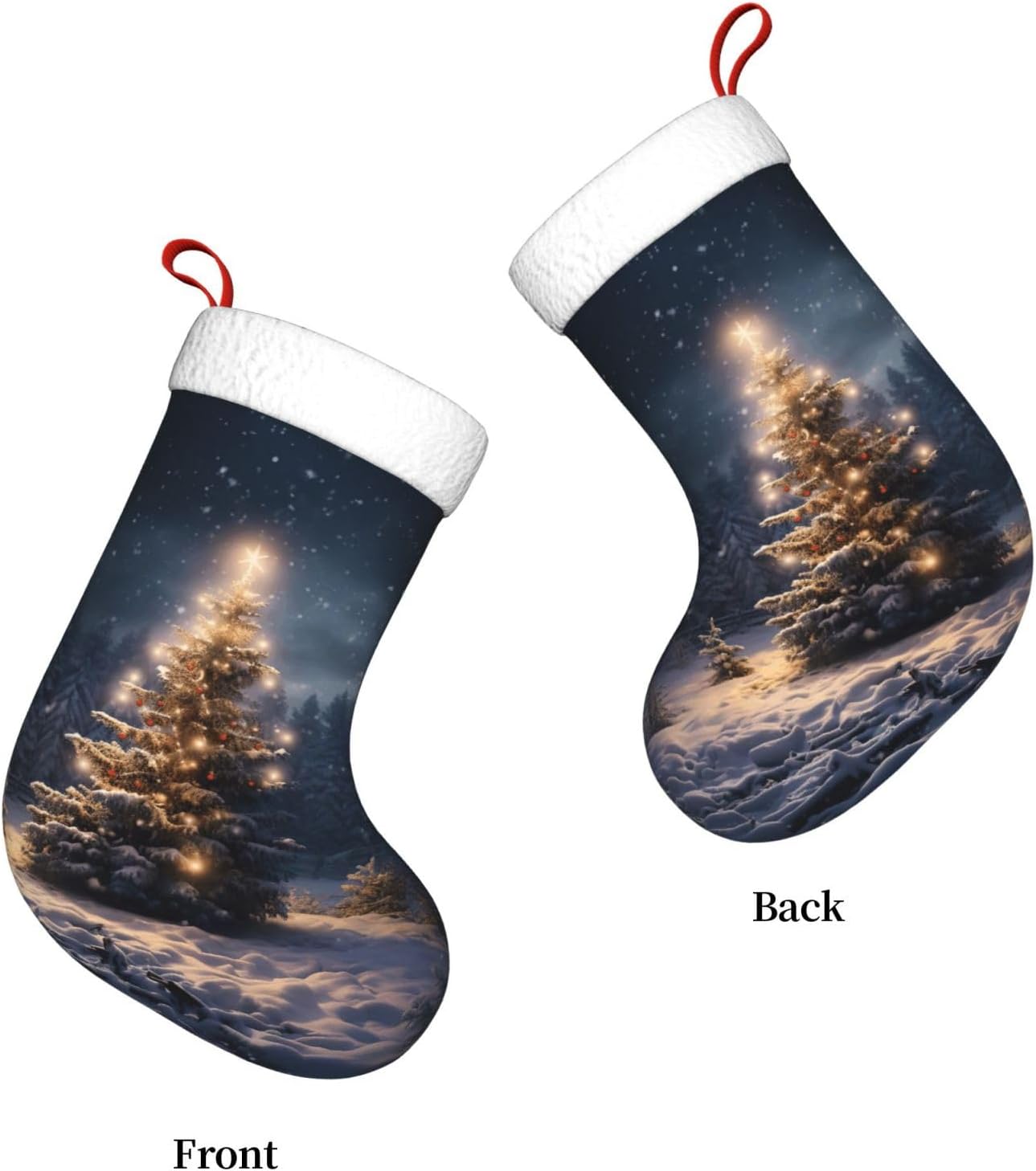 Medias de regalo de nieve para - Christmas Stocking Hanging reseña y precio