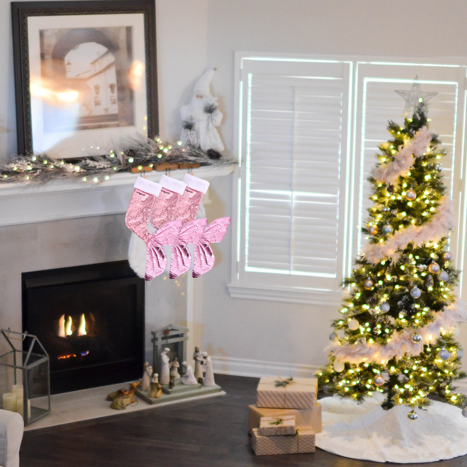 Adornos Colgantes de Cola de S - Christmas Stocking Hanging reseña y precio